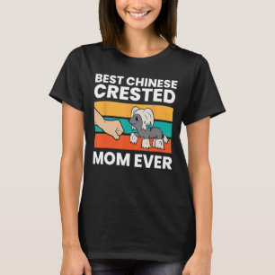 Camiseta Dono de Cachorro Chinês Detido Mãe Melhor Chinesa 
