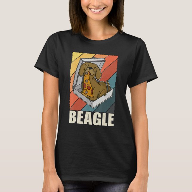 Camiseta Dono de cachorro da raça Beagle Pizza Passear Cach (Frente)