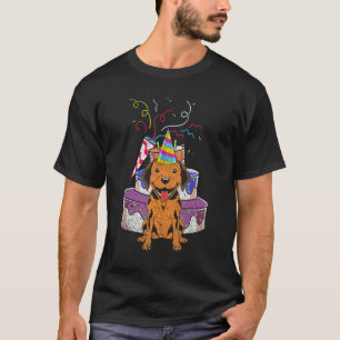 Camiseta Dono de Cachorro Festa de Aniversário Animal de Es