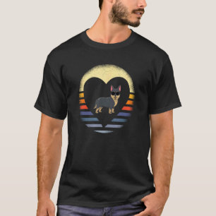 Camiseta Dono de Cachorro Heeler Vintage Coração Engraçado