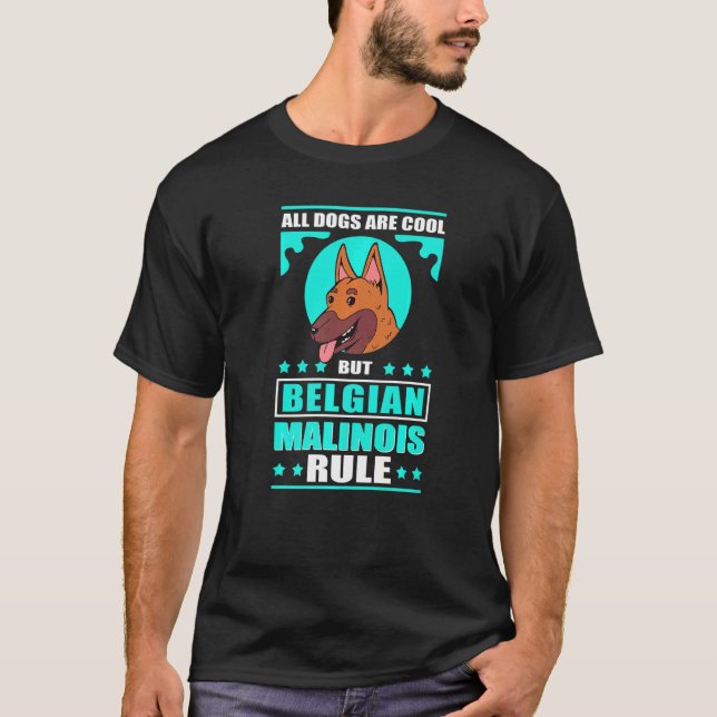 Camiseta Dono de Cachorro Malinois, Malinois, 1 (Frente)