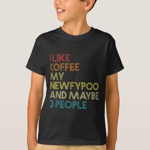 Camiseta Dono de Cachorro Newfyo Amante de Café Citação Eng