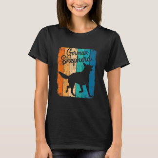 Camiseta Dono de Cachorro Pastor Alemão Pet Vintage Sunset