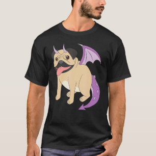 Camiseta Dono de Cachorro Pug Entusiastas do Demônio Sussur
