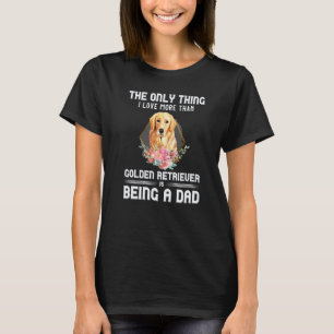 Camiseta Dono de Cachorro Retriever Dourado Floral Pai do C