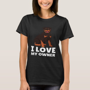 Camiseta Dono de Cachorro Rottweiler Eu Amo Meu Proprietári