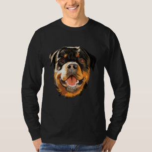 Camiseta Dono de Cachorro Rottweiler Face Animal Criador de
