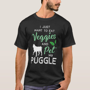Camiseta Dono de cachorro vegano engraçado Puggle Natal Ani