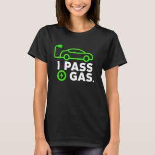 Camiseta Dono de Carro Elétrico EV Eu Solto Gás Engraçado V