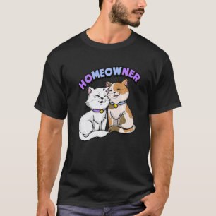 Camiseta Dono de Casa Gato Fofo Gato Dono de Gato