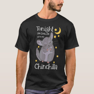 Camiseta Dono de Chinchilas Relaxando Roedor Animal Veteri