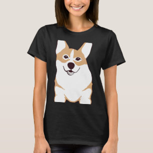 Camiseta Dono de Corgi Impressão Fofa na Frente e Verso