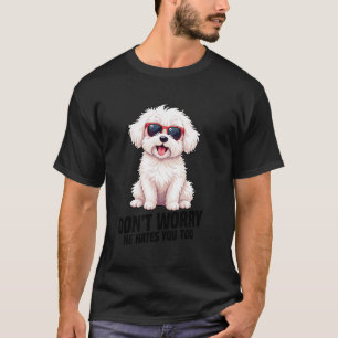 Camiseta Dono de Coton De Tulear Odeia Você Entusiasta Coto