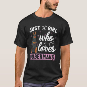 Camiseta Dono de Doberman Pinscher Cachorro Garotas Mulher