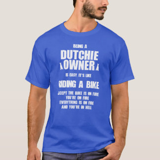 Camiseta Dono de Dutch Shepherd Fácil Como Andar de Bicicle