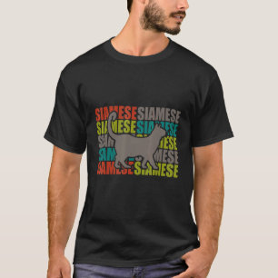 Camiseta Dono de Gatinho de Gato Siames Antigo Felino Ani