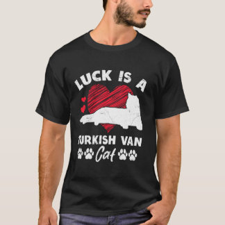 Camiseta Dono de gato A SORTE É UM GATO VAN TURCO Engraçado