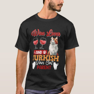 Camiseta Dono de Gato AMANTE DE VINHO E PAI DE GATO TURCO V