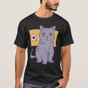 Camiseta Dono de Gato British Shorthair Animal Fofo