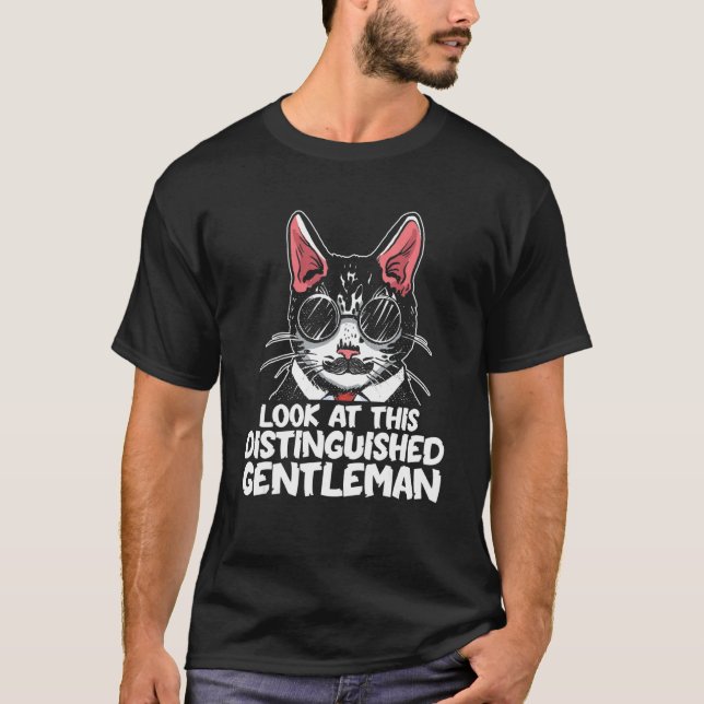 Camiseta Dono de Gato Cavalheiro Distinto Terno de Gato Big (Frente)
