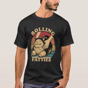 Camiseta Dono de Gato Gordo Engraçado Fofo Rolando Gato Gor