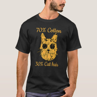 Camiseta Dono de Gato I 70 Algodão 30 Cabelo de Gato I Gato