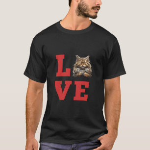 Camiseta Dono de Gato Maine Coon AMO Mãe de Gato Maine Coon