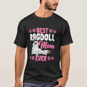 Camiseta Dono de Gato Ragdoll Melhor Mãe Ragdoll de Todos o