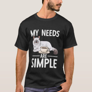 Camiseta Dono de Gato Ragdoll Minhas Necessidades São Simpl