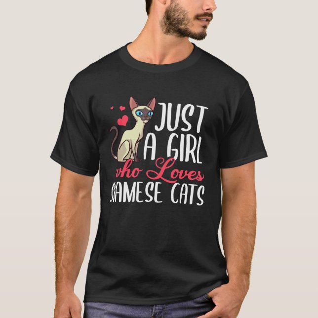 Camiseta Dono de Gato Siamês  Gatinho (Frente)
