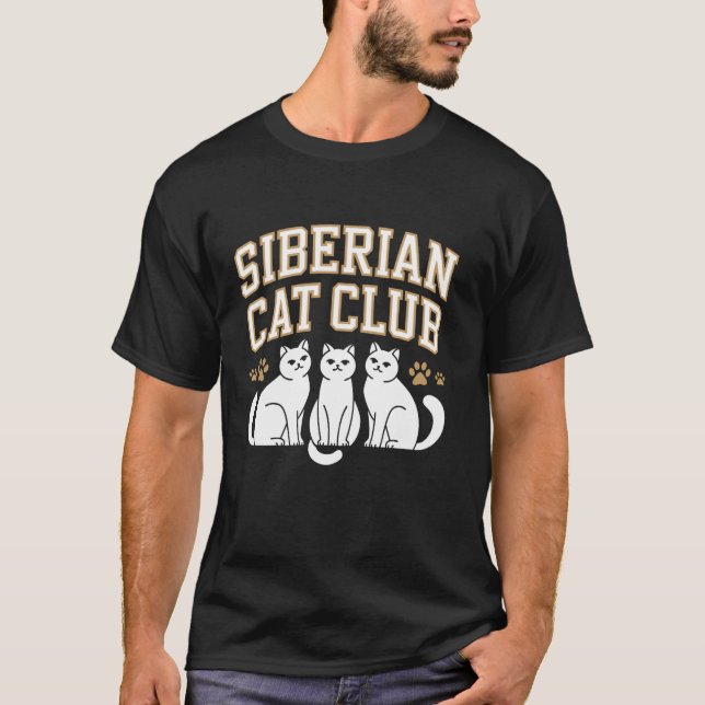 Camiseta Dono de Gato Siberiano (Frente)