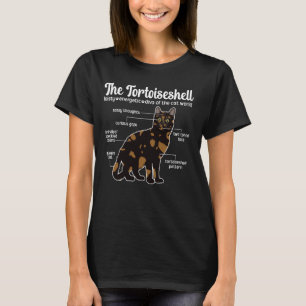 Camiseta Dono de Gato Tortie Anatomia de Casca de Tartaruga