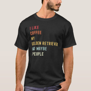 Camiseta Dono de Golden Retriever Cachorro Retro e Café
