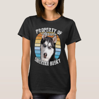 Camiseta Dono de Husky Siberiano Propriedade De
