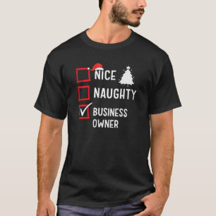 Camiseta Dono de Negócio Natal Legal Travesso Roupa de Nata