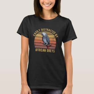 Camiseta Dono de Papagaio Cinzento Africano Amante Vintage