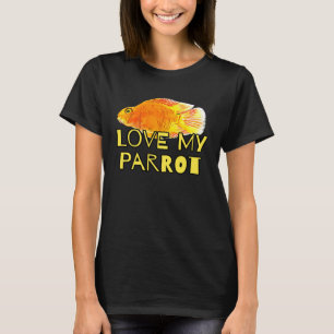 Camiseta Dono de peixe Ciclídeo Papagaio de Sangue Vermelho
