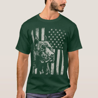 Camiseta Dono de Pit Bull Patriótico Orgulhoso Amante da Ba