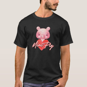 Camiseta Dono de Porco Miniatura Coração de Porquinho Mini