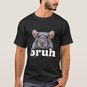 Camiseta Dono de Rato Elegante Meme Bruh Amante de Rato de 