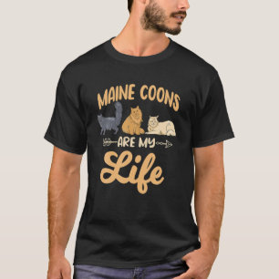 Camiseta Dono Do Gato Citação Maine Coons São Minha Vida Ma