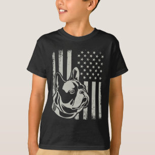 Camiseta Dono Patriótico de Bulldog Francês Amante da Bande