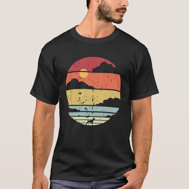 Camiseta Dono Retro Dobermann  Cão  Pinscher Dobermann (Frente)