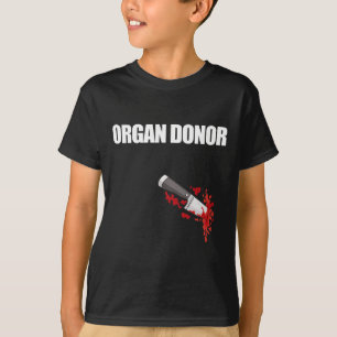 Camiseta Donor Divertido Bloody Wound Memória Do Rim Na Par