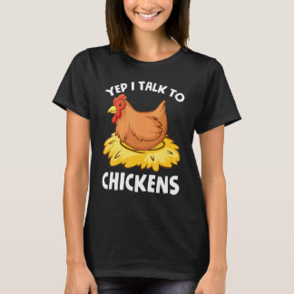 Camiseta Donos de Galinhas Eu Falo Com Galinhas Pessoas de 