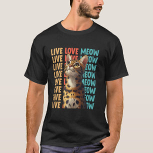 Camiseta Donos de Gato Bengal VIVA AME GATO Divertido Gato