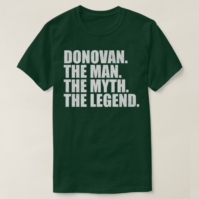 Camiseta DonovanDonovan Nome Donovan Nome dado (Frente do Design)