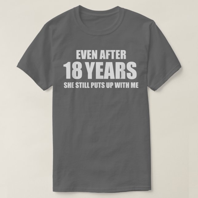 Camiseta Dons de 18 anos de relacionamento engraçado para (Frente do Design)