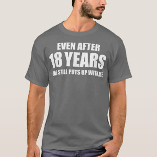 Camiseta Dons de 18 anos de relacionamento engraçado para