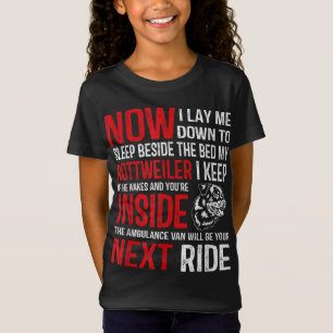 Camiseta Dons de cão rottweiler para mulheres